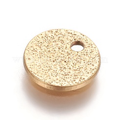 Ionenplattierung (IP) 304 Edelstahl strukturierte Anhänger&nbsp;STAS-I098-01-8mm-G