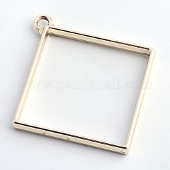 Rack de galjanoplastia aleación rhombus abrir bisel trasero colgantes&nbsp;X-PALLOY-S047-22E-FF