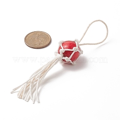 Кулон с кисточками из натурального дерева HJEW-JM00953