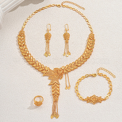 Наборы из сплава с полыми цветами и листьями&nbsp;PC9373