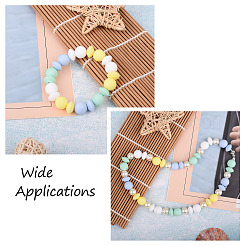 80шт 8 стиля пищевых экологически чистых силиконовых бусин SIL-TA0001-03