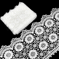 5 ярд молочного волокна вышитая цветочная кисточка кружевная лента OCOR-GF0004-69