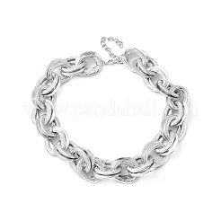 Унисекс толстые алюминиевые двухзвенные цепочки ожерелья&nbsp;LS-NJEW-V006-01P