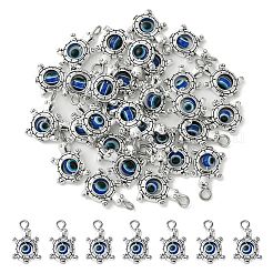 30 Uds. Colgantes de resina de aleación de estilo tibetano y mal de ojo&nbsp;PALLOY-CJ0002-78