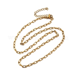 2.5 мм 304 нержавеющая сталь цепочка-скрепка ожерелье для женщин и мужчин NJEW-A054-03G