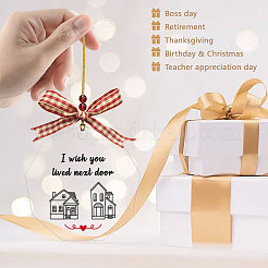 Печатные акриловые большие подвески OACR-WH0039-008