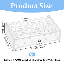 Support pour tubes à essai de laboratoire en acrylique&nbsp;DIY-WH0430-386C