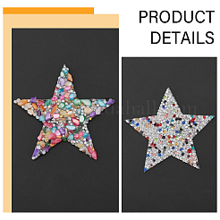 12 шт. 2-х стилистические стразы в форме звезды с горячей фиксацией DIY-CA0005-96