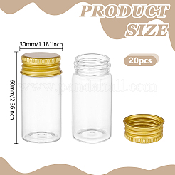 20 шт. прозрачные стеклянные бутылки-контейнеры для бусин&nbsp;CON-AR0001-16B