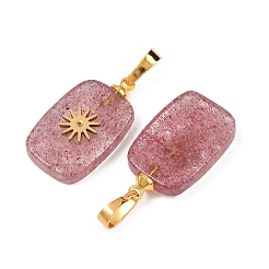 Natürliche Erdbeer-Quarz-Anhänger&nbsp;G-G461-04G-04