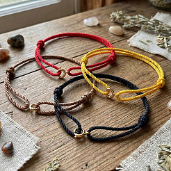 4 Stück verstellbares Armband aus geflochtenem Nylonband&nbsp;BH8898-5