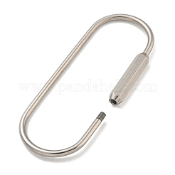 Anlaufgeschützte Karabinerverschluss-Anhänger aus Edelstahl 304 mit Schraubverschluss&nbsp;X-STAS-C092-05A-P