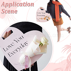 7 шт. бумажные открытки с одним цветком для упаковки на день святого валентина&nbsp;DIY-WR0004-99