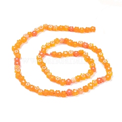 Millefiori a mano fili di perline di vetro&nbsp;LAMP-J035-4mm-08