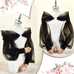 Manches bouffantes en maille amovible en polyester&nbsp;AJEW-WH0709-257C