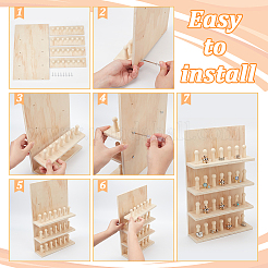 Деревянный держатель для колец и органайзеров&nbsp;RDIS-WH0020-03