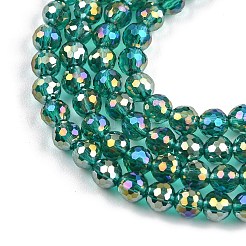 Гальванизируйте прозрачные стеклянные бусины&nbsp;EGLA-B013-02A-AB08