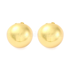半円形 304 ステンレススチール スタッド イヤリング  ゴールドカラー  14mm&nbsp;EJEW-A125-80C-G