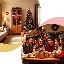 12 unidad de lazos de plástico navideños de 12 colores&nbsp;PL-FZCD2FD-01