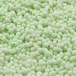 Perles de rocaille en verre dépoli opaque couleur macaron&nbsp;SEED-K009-12B-06