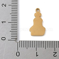 Эмалевые подвески из нержавеющей стали 304 с рождественской тематикой&nbsp;STAS-K312-04A-G