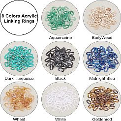 960 шт. 8 цвета акриловые соединительные кольца OACR-FH0001-030