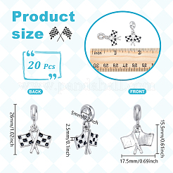 20 шт. европейские подвески из эмалевого сплава&nbsp;FIND-NB0006-79