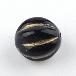 Круглые металлизированный акриловые бусины PACR-Q102-49B