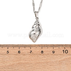 Halsketten mit Anhänger in Muschelform aus Edelstahl 304 für Damen&nbsp;NJEW-F373-01P