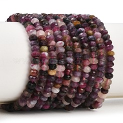 Нити из натуральных разноцветных турмалиновых бусин&nbsp;G-B175-A07-2x4mm