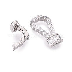 Messing Micro Pave klare Zirkonia Falte über Verschlüsse&nbsp;KK-Q074-17P
