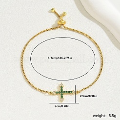 Modische Messing-Armbänder mit Zirkonia im europäischen und amerikanischen Stil&nbsp;FS4341-2
