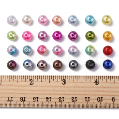 840 個 28 スタイル ABS プラスチック模造パールビーズ  ラウンド  ミックスカラー  7.5~8x7.5~9.5mm  穴：1.6~2.3mm  約30個/スタイル&nbsp;OACR-FS0001-41