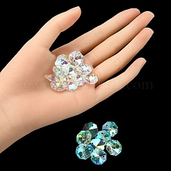 Подвески с гальваническим стеклянным разъемом&nbsp;EGLA-YW0003-02