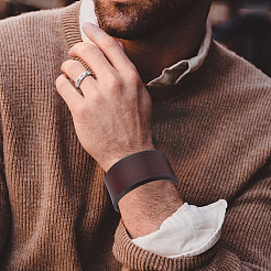 Браслеты из телячьей кожи с плоскими краями&nbsp;BJEW-WH20007-09B