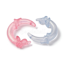 Светящиеся прозрачные акриловые бусины&nbsp;X-LACR-S001-10