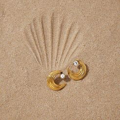 Boucles d'oreilles à tige en acier inoxydable 304 pour femmes&nbsp;EJEW-F420-02G