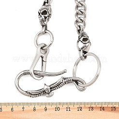 Цепи из кубинской звеньевой цепи из нержавеющей стали 304 с S-образными крючками AJEW-D001-01C-ASP