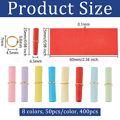 400 шт. 8-х цветная мини-бумага для бутылок желаний AJEW-OC0005-10