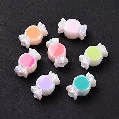 УФ-покрытие Радужные переливающиеся акриловые европейские бусины SACR-E009-46