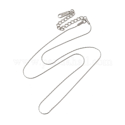 304 ожерелье-цепочка из кореаны из нержавеющей стали для женщин, цвет нержавеющей стали, 16.02 дюйм (40.7 см)