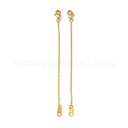 Stainless Steel Chain Extender, with Lobster Claw Clasps & Curb Chains, Golden, 85x1mm