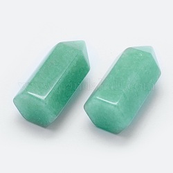 Натуральный зеленый авантюрин, лечебные камни, палочка для медитативной терапии, уравновешивающая энергию рейки, неочищенные / без отверстий, пуля, 33~35x16~17x14.5~15 мм