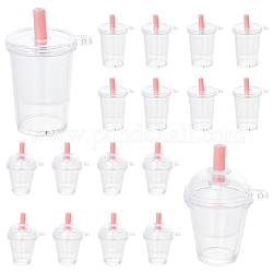 Sunnyclue 24шт 2 стиля прозрачные пластиковые большие подвески, чашка, для изготовления брелка, прозрачные, 12шт / стиль