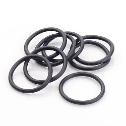 Conectores de anillo de caucho o, enlace Ring, negro, 21x1.5~2mm, diámetro interior: 18 mm