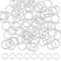 Dicosmetic 925 anillas abiertas de plata de ley., anillos redondos, plata, 6x0.8mm, diámetro interior: 4 mm