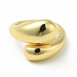 Anello da polsino aperto a goccia in ottone da donna, piombo & cadimo libero, oro, misura degli stati uniti 5 1/4 (15.9mm)