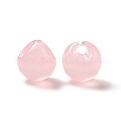 Breloques acryliques de style gelée imitation, larme, rose, 13.5x13x13.5mm, Trou: 3mm, environ 365 pcs/500 g