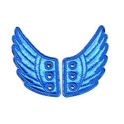 (Räumungsverkauf)Stoff mit Schuhverzierungen aus Filz, schuh diy zubehör, Flügel, Verdeck blau, 11x7 cm