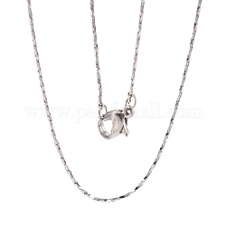 Латунные коронки ожерелья, с латунными карабин-лобстерами , тонкая цепь, платина, 14.9 дюйм